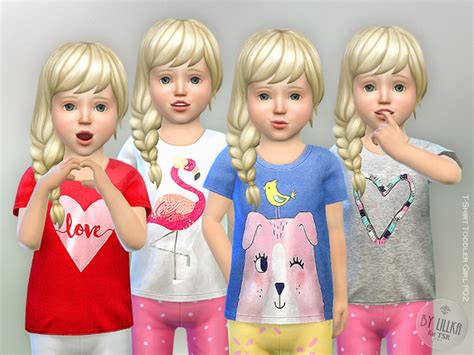 T Shirt Toddler Girl P02 By Lillka At Tsr Sims 4 Updates