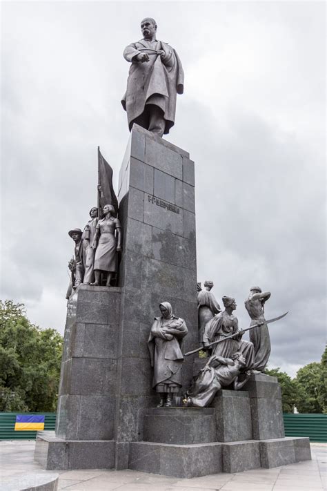 Cccp The Monument To Great Ukrainian Poet Taras Shevchenko Is Located