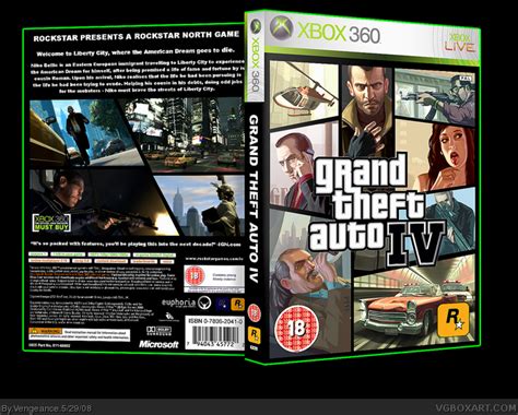 Grand Theft Auto Iv Xbox 360 Box Art Cover By Vengeance