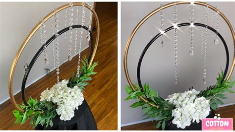 diy elegant hula hoop centerpiece dollar tree wedding decorations bridal shower wedding