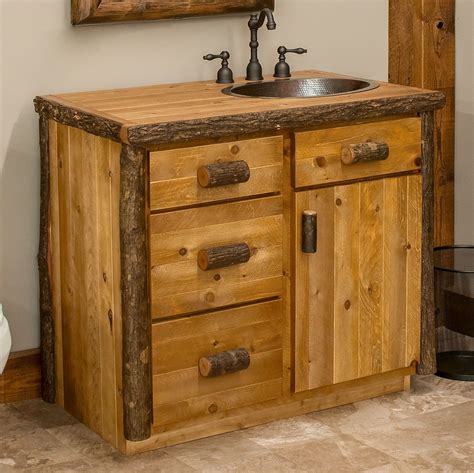 Adirondack Hickory Log Vanity 24 42 Bathroom Vanity Designs