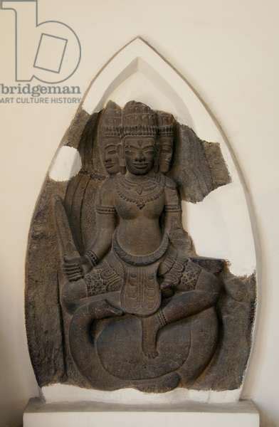 Vietnam Cham Sculpture Of The Hindu God Brahma 13th 14th Century