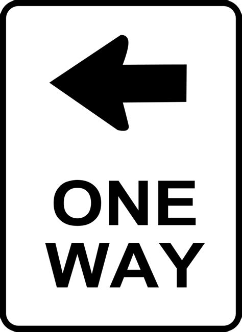 Onlinelabels Clip Art One Way Sign