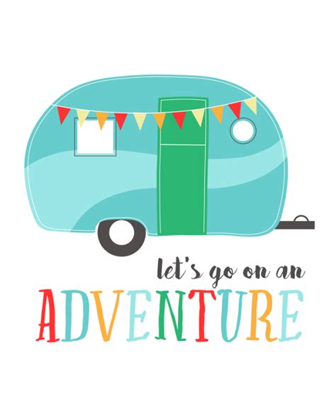 Lets Go On An Adventure Free Printable Camping Signs