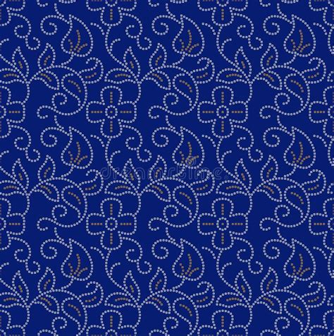 Seamless Traditional Indian Textile Fabric Pattern Stock Illustration