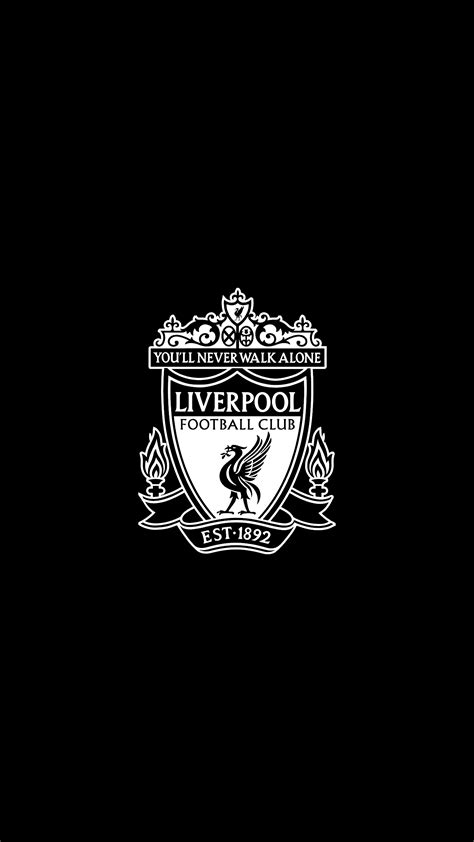 Above we provided all logos and kits of liverpool team. And here's a clean white on black wallpaper for your OLED ...