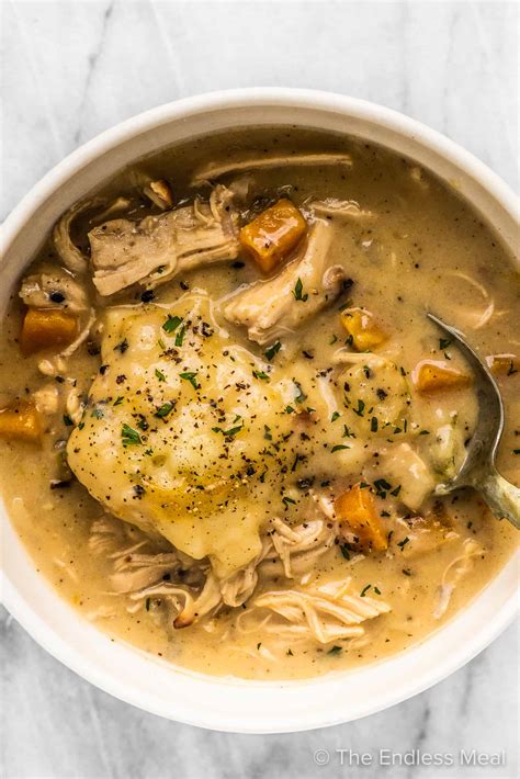 Creamy Chicken Stew With Dumplings The Endless Meal