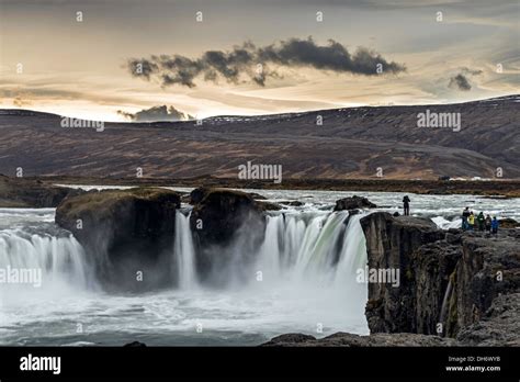 Godafoss Waterfalls Akureyri Myvatn District Of North Central Iceland