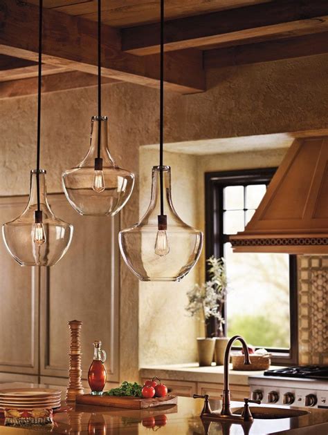 Delightful Lighting Kitchen Farmhouse With Everly Pendant Clear Glass