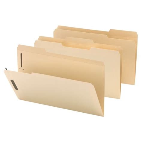 Reinforced Manila Folder With 2 Embossed Fasteners 13 Cut Tabs Legal