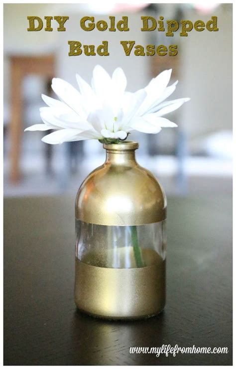 Diy Gold Dipped Bud Vases My Life From Home Diy Vase Bud Vases