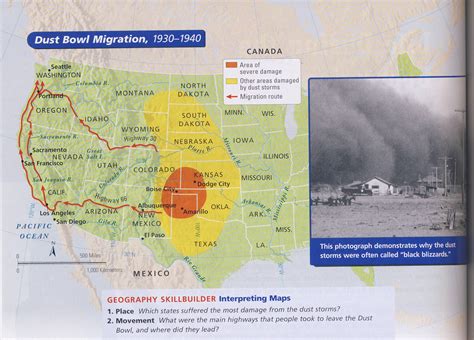 Dust Bowl Maps Mrs Reeses History Website
