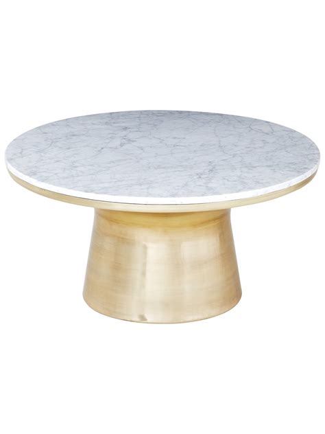 West Elm Marble Pedestal Coffee Table At John Lewis And Partners