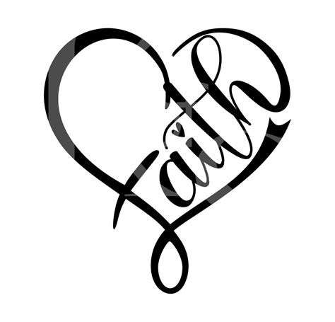 Faith Heart 2 SVG, Faith Svg, Jesus SVG, Religious Svg, Faith and Heart