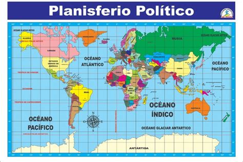 Planisferio Mundial Con Division Politica Y Nombres Mapamundi My Xxx
