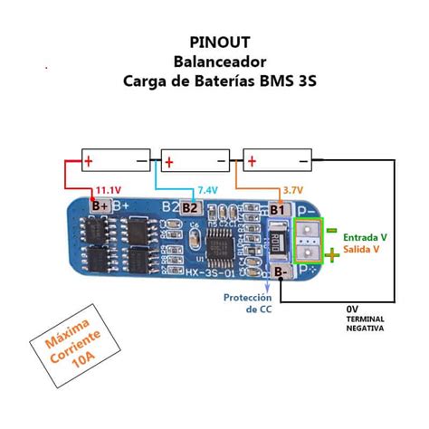 Bms 3s 10a Litio Lipo Cargador Protección 18650 Bateria Electronica