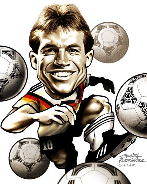 Caricatures Of Great Characters And Historical Moments Of The Football