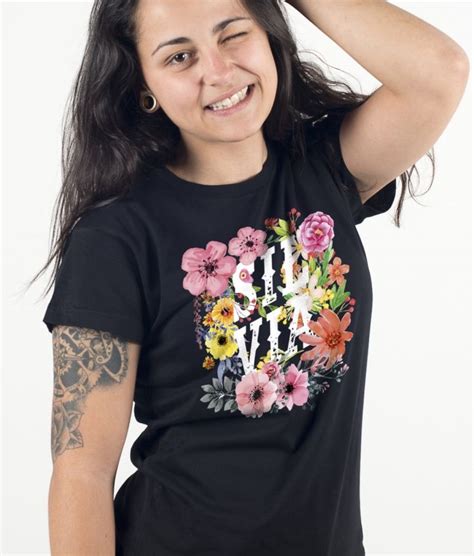 Camiseta Personalizable Flores Camisetas Camisetas Originales Ropa