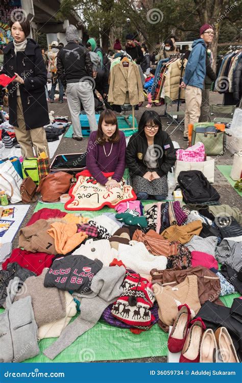 Flea Market At Yoyogi Park In Harajuku Japan Editorial Stock Image