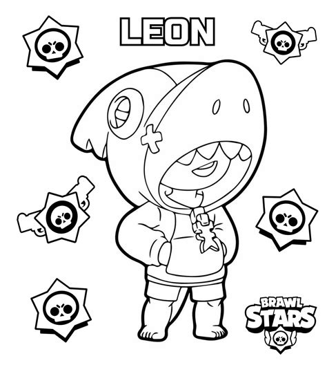 Leon Brawl Stars Para Colorir