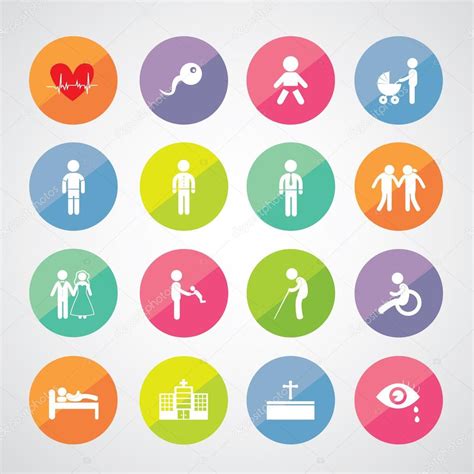 Human Life Icons Stock Vector Image By ©tackgalich 58093955