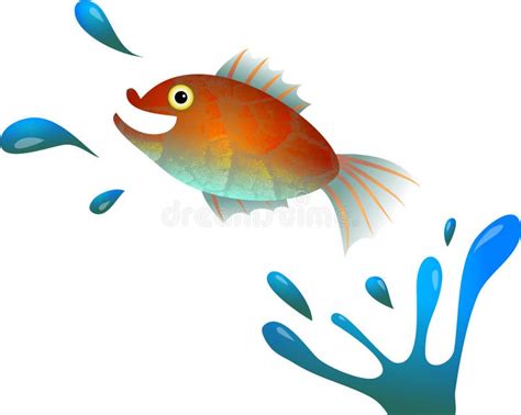 Funny Fish Jumping Out Of Water Clip Art