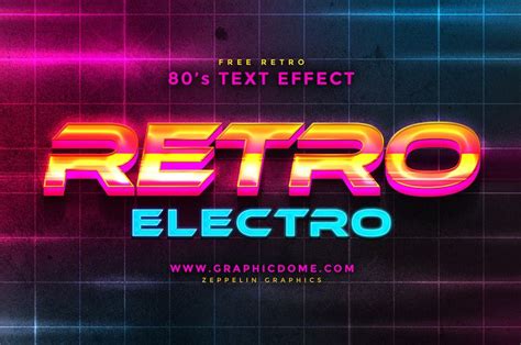 80s Text Effect Retro Free