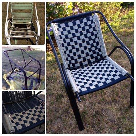 Macrame Lawn Chair More Patio Furniture Makeover Lawn Furniture