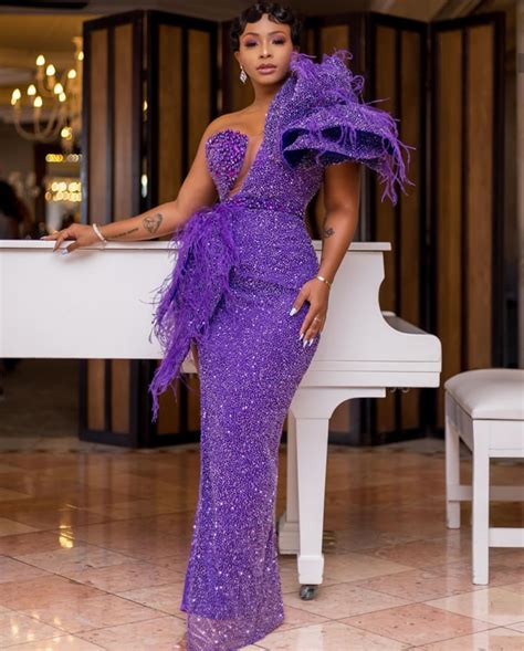 south african rapper boity in a purple number outfit at the vdj2019 classic ghana