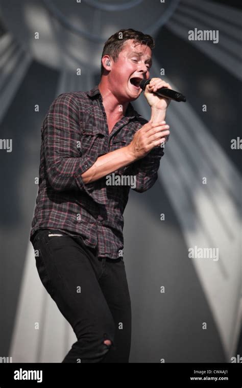Tom Chaplin Of Keane Performing Live On Stage At V Festival In Hylands