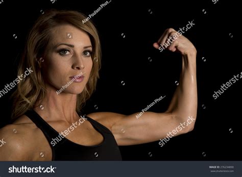 Woman Close Flexing Her Arm Showing Stock Photo 276234890 Shutterstock