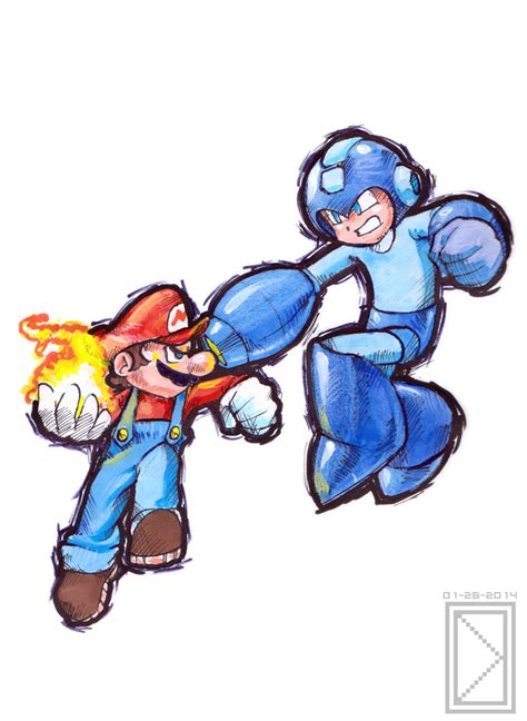 Mega Man Vs Mario By Davidvaldez On Deviantart