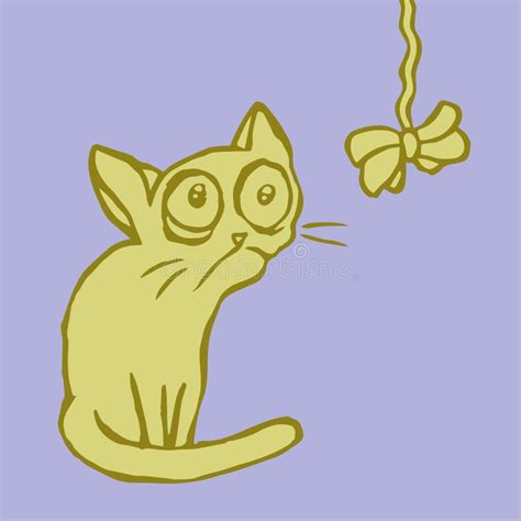 Strange Cartoon Cat Stock Vector Illustration Of Drawing 86381490