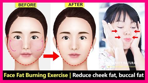 4 mins face fat burning exercise get rid of cheek fat buccal fat and double chin youtube