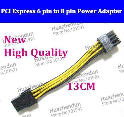 10pcs 500pcs 100 New Pci Express 6 Pin To 8 Pin Power Adapter Cable