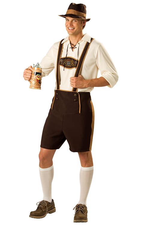 Mens Bavarian Lederhosen Oktoberfest Costume Uk
