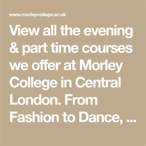 Morley College Courses Where London Enjoys Learning