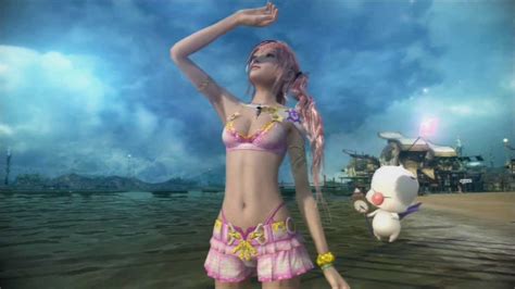 Ps Final Fantasy Xiii Serah Beachwear Dlc Video Wallpaper