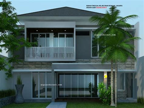 desain rumah  lantai minimalis tropis modernfasade