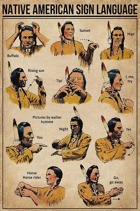 Native American Sign Language Home Decor Wall Decor Etsy Sign