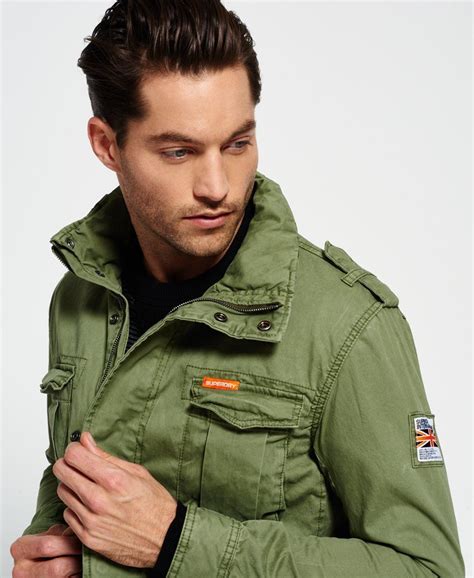 Mens Rookie Military Jacket In Duty Green Superdry Military