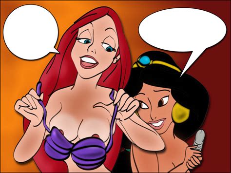 Rule 34 2girls Aladdin Arabian Areola Ariel Breasts Cleavage Col Kink