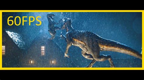 Jurassic World Fallen Kingdom 2018 Indoraptor Vs Blue Scene 60fps Youtube