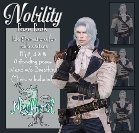 Second Life Marketplace Mythril Nobility Pose Pack Wear And Click