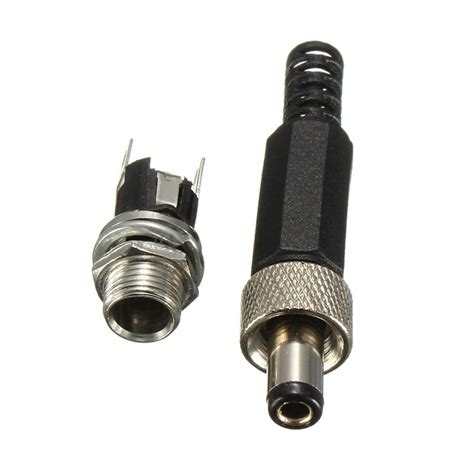 25mm X 55mm Dc Power Female Male Plug Jack Connector Socket Adapter