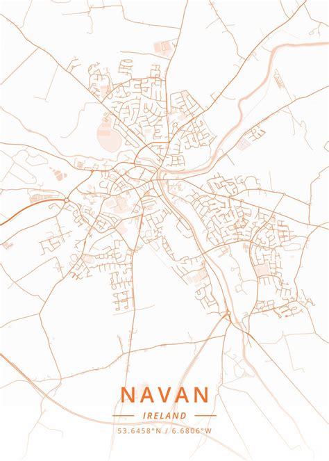Navan Ireland Poster By Designer Map Art Displate