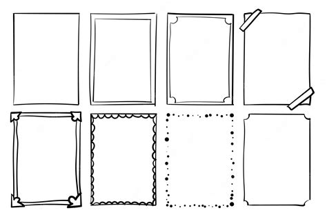Premium Vector Hand Drawn Frames Handdrawn Scribble Simple Box Vector Empty Drawing Borders