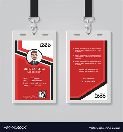 Personal Identification Card Template