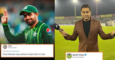 Aakash Chopras Mouth Shutting Reply To Pakistani Fan Who Said Only Pakistan Can Beat India In