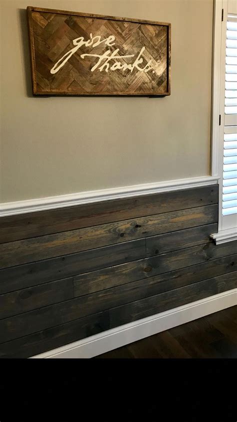 Early wainscots were always wood, but later innovations would introduce many alternatives. Shiplap Chair rail - paneling? especially if it matched ...